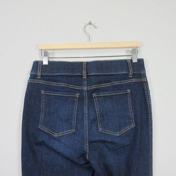 Spanx Clean Indigo Bootcut Trouser Women M Blue Flare Jeans Cotton Blend 562 - Picture 10 of 14